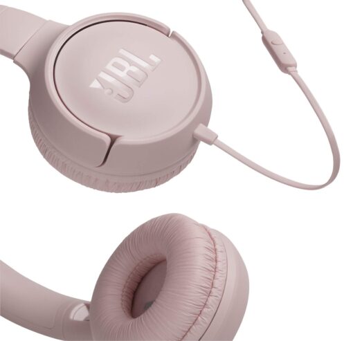 אוזניות קשת חוטיות JBL TUNE 500 בצבע ורוד