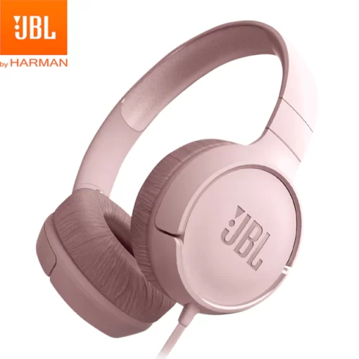 אוזניות קשת חוטיות JBL TUNE 500 בצבע ורוד